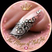 The magic of nail art logo