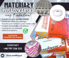 MATERIAŁY BUDOWLANE POSYPKA IMPREGNAT WŁÓKNO MASZYNY ZACIERACZKI