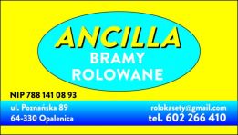 Ancilla bramy rolowane logo