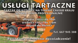 Tartak objazdowy,trak,mobilny,przecieranie drewna, usługi tartaczne