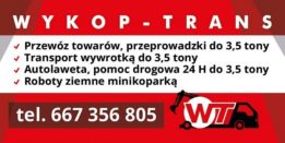 Usługi transportowe do 3,5 t oraz minikoparką
