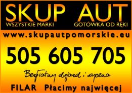 Skup Aut za gotówkę Osobowe i Dostawcze Całe Pomorskie