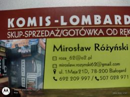 Komis Lombard  Skup-Sprzedaż  Różyński Mirosław