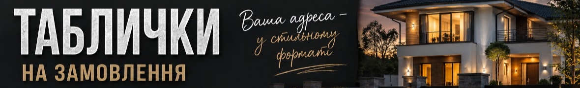 Сучасні адресні таблички для будинку