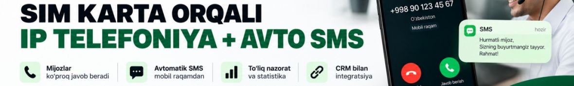PlusHub - CRm va SIM kartalik ip-telefoniya